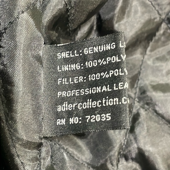 Mens Vintage Insulated Black Brown Leather Aztec Design Bomber Coat Jacket XL - Picture 12 of 16